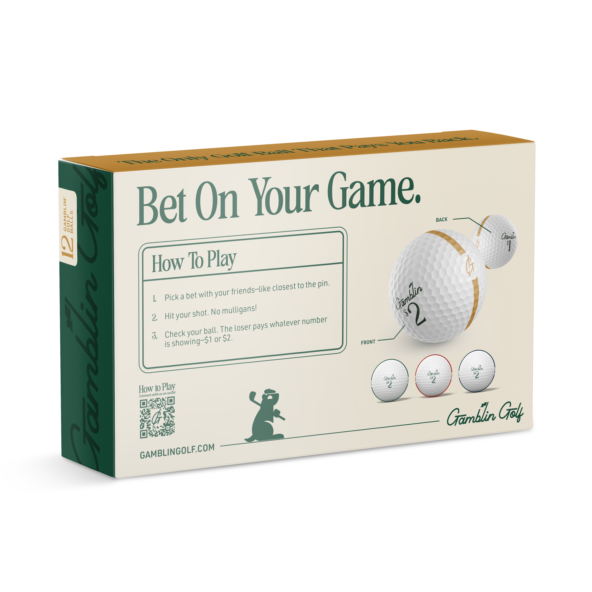 Gamblin' Golf - Pack of 12 Balls