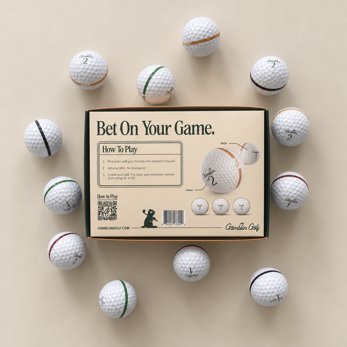Gamblin' Golf - Pack of 12 Balls