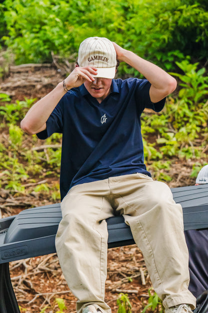 The Pinstripe Gambler Cap