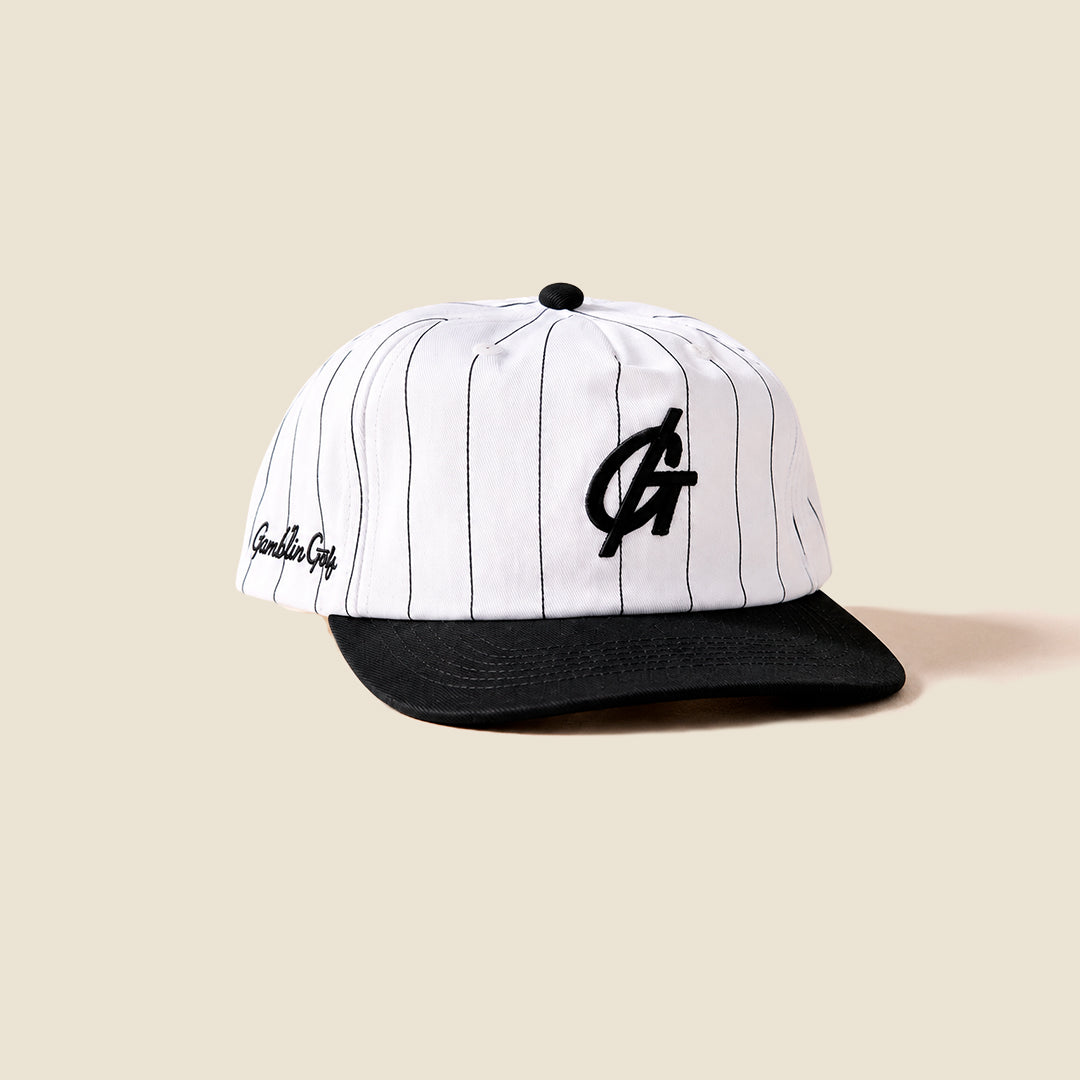 The Pinstripe Monogram Cap