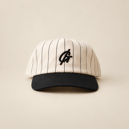 The Pinstripe Monogram Cap