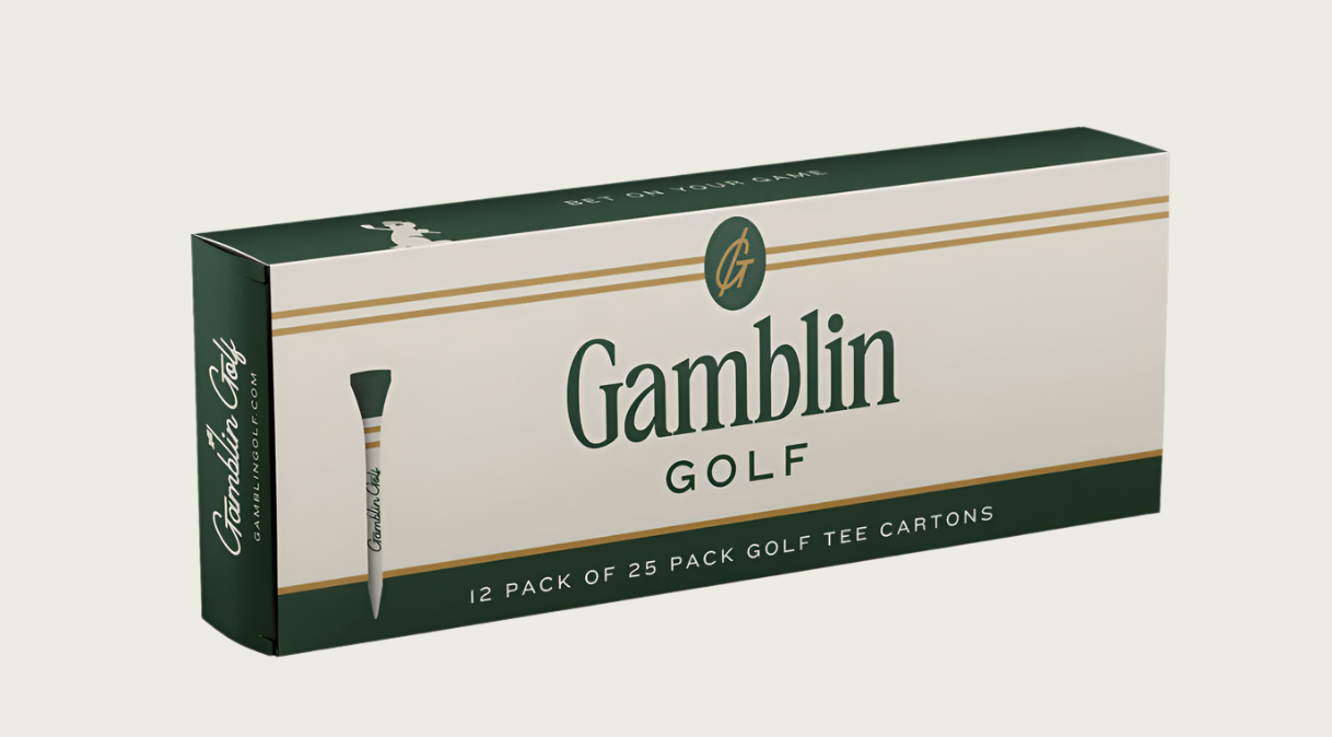 Gamblin Golf Wooden Tee Carton