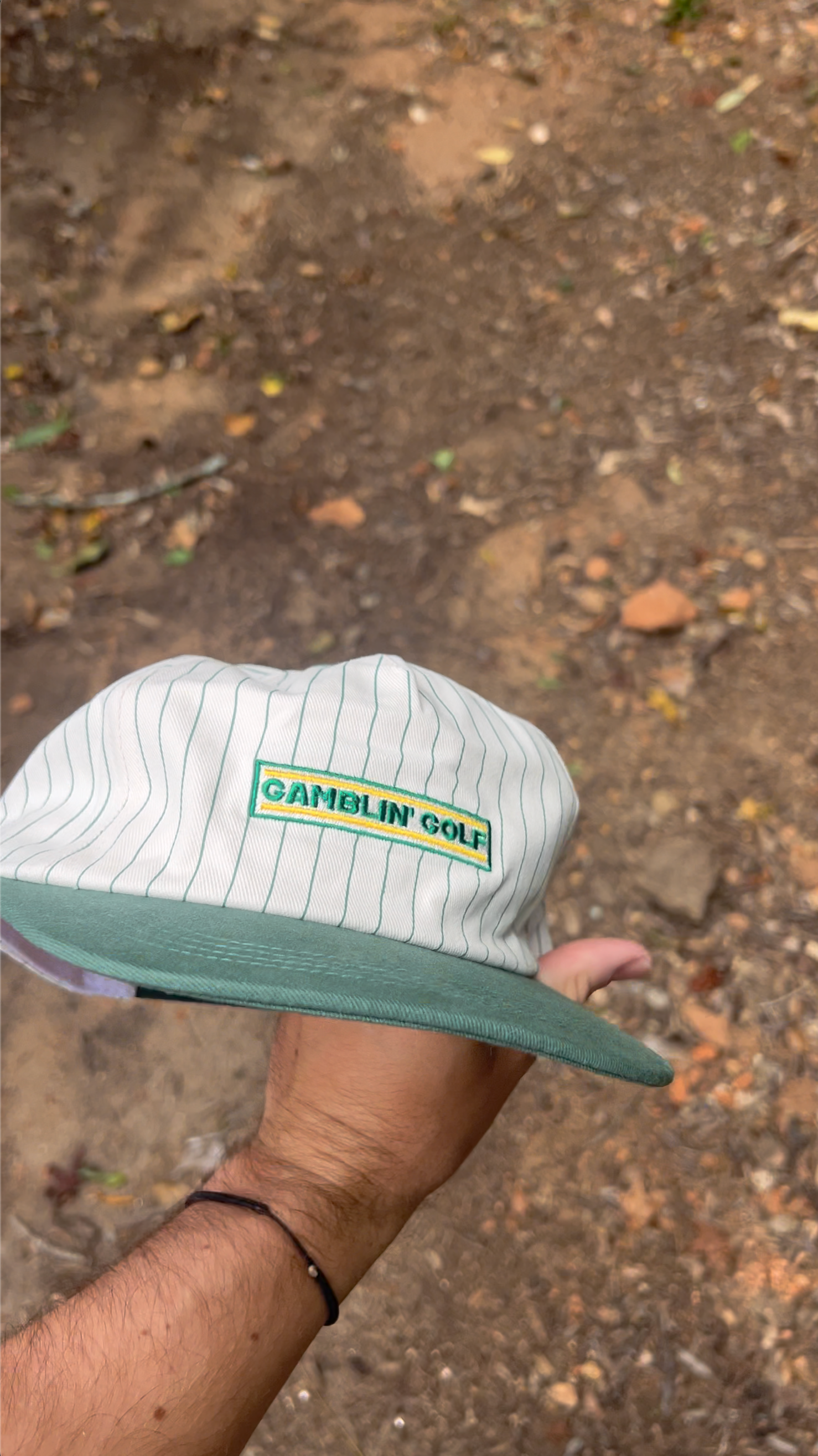 The Origins Pin-Stripe Snapback Natural/Green